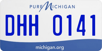 MI license plate DHH0141