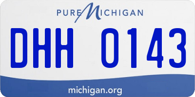 MI license plate DHH0143