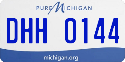 MI license plate DHH0144