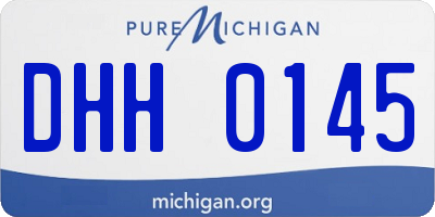 MI license plate DHH0145