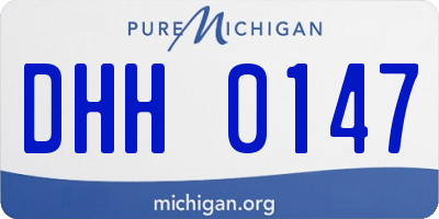 MI license plate DHH0147