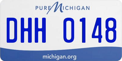 MI license plate DHH0148