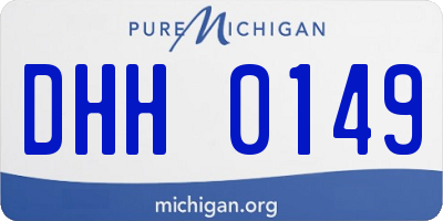 MI license plate DHH0149