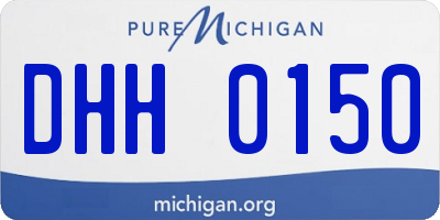 MI license plate DHH0150