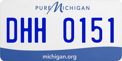 MI license plate DHH0151