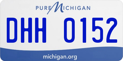 MI license plate DHH0152