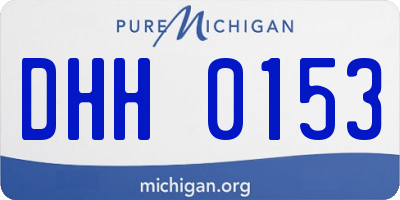 MI license plate DHH0153