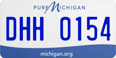 MI license plate DHH0154