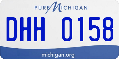 MI license plate DHH0158