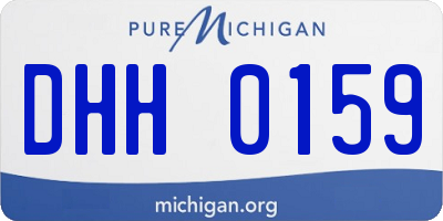 MI license plate DHH0159