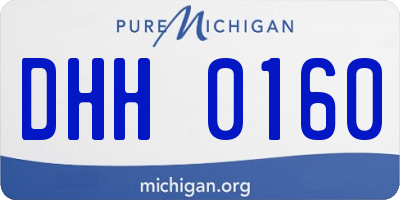 MI license plate DHH0160