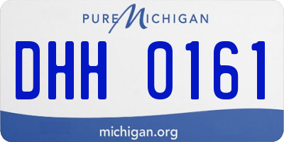 MI license plate DHH0161