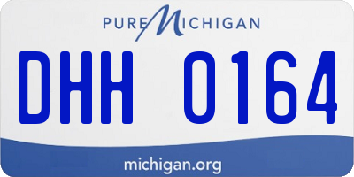 MI license plate DHH0164