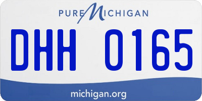 MI license plate DHH0165