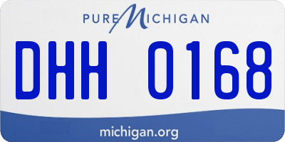 MI license plate DHH0168