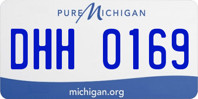 MI license plate DHH0169