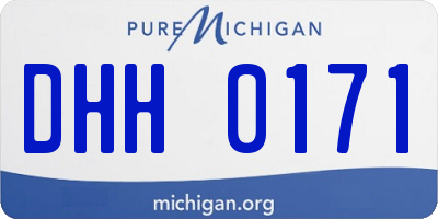 MI license plate DHH0171