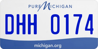 MI license plate DHH0174