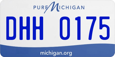 MI license plate DHH0175