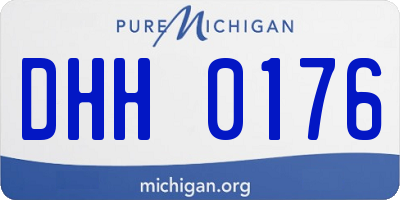 MI license plate DHH0176