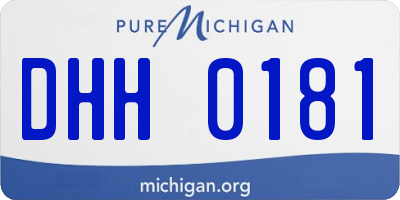 MI license plate DHH0181