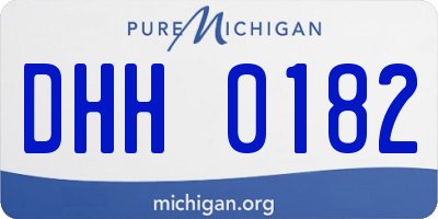 MI license plate DHH0182