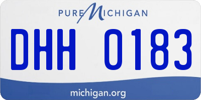 MI license plate DHH0183