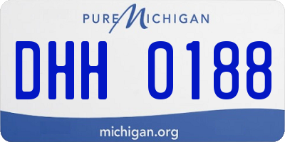 MI license plate DHH0188