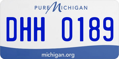MI license plate DHH0189