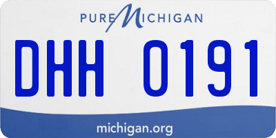 MI license plate DHH0191