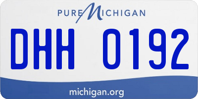 MI license plate DHH0192