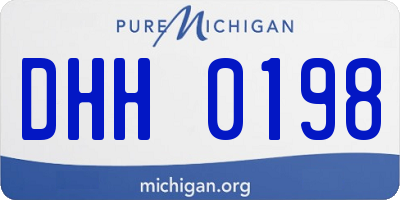 MI license plate DHH0198