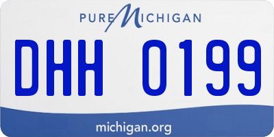 MI license plate DHH0199