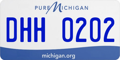 MI license plate DHH0202