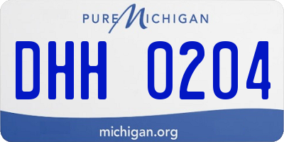 MI license plate DHH0204