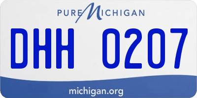 MI license plate DHH0207