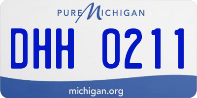 MI license plate DHH0211