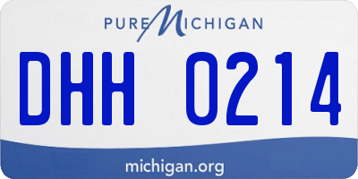 MI license plate DHH0214