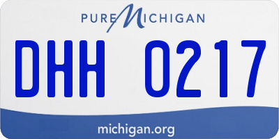 MI license plate DHH0217