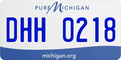 MI license plate DHH0218