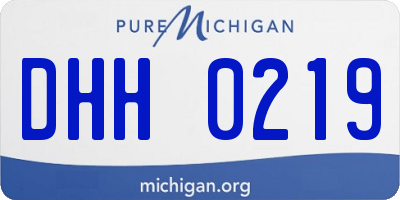 MI license plate DHH0219
