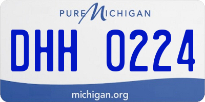 MI license plate DHH0224