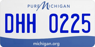 MI license plate DHH0225