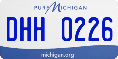 MI license plate DHH0226