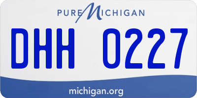 MI license plate DHH0227