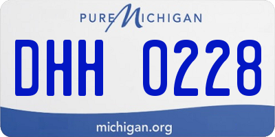 MI license plate DHH0228