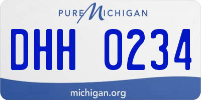 MI license plate DHH0234
