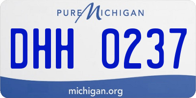 MI license plate DHH0237