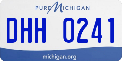MI license plate DHH0241