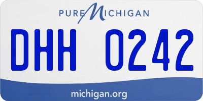 MI license plate DHH0242